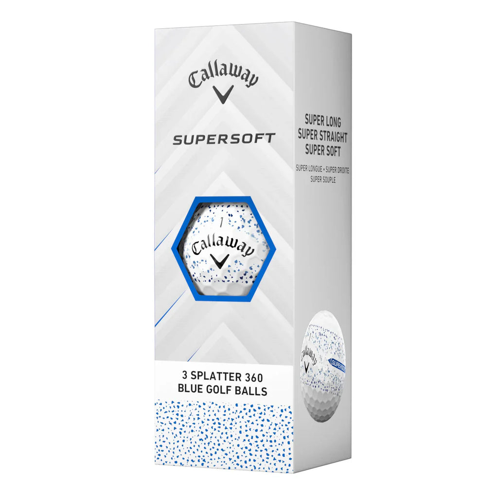 Callaway Supersoft Splater Golf Balls / Blue / 3 Ball Sleeve