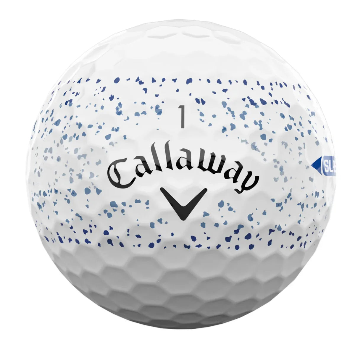 Callaway Supersoft Splater Golf Balls / Blue / 3 Ball Sleeve