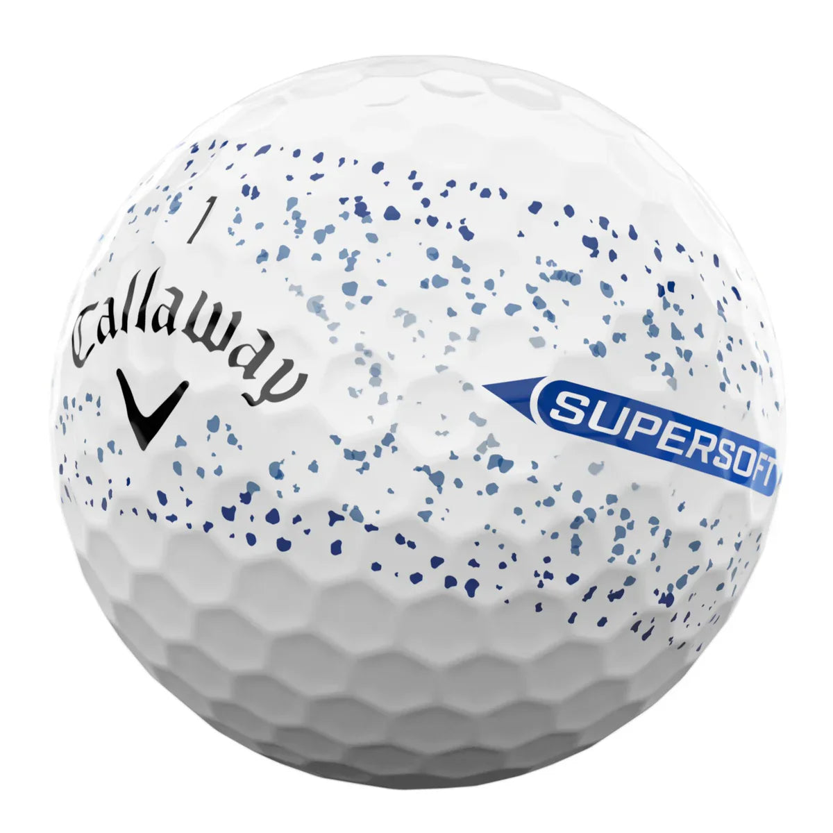 Callaway Supersoft Splater Golf Balls / Blue / 3 Ball Sleeve